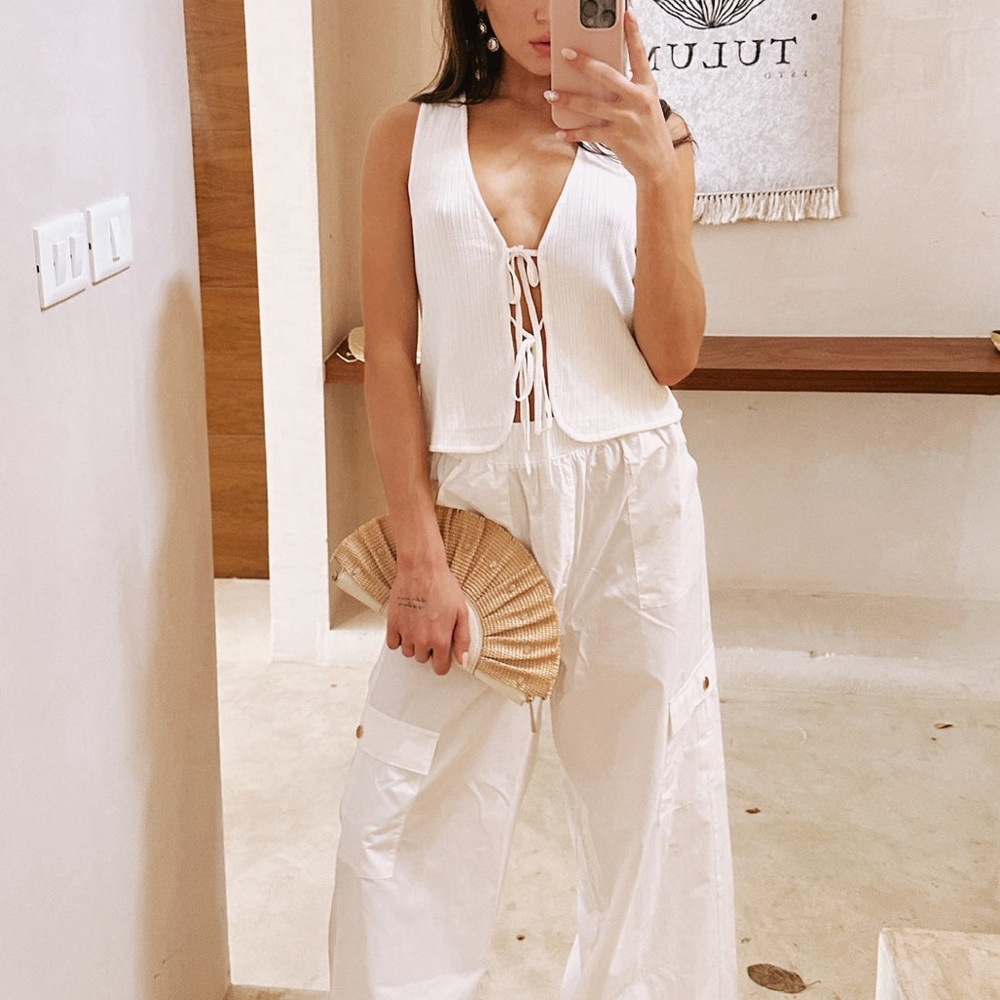 Show Me Your Mumu Casual Cargo Pants | White